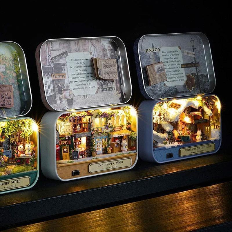 3D miniatuur poppenhuis met licht doe-het-zelf speelgoed