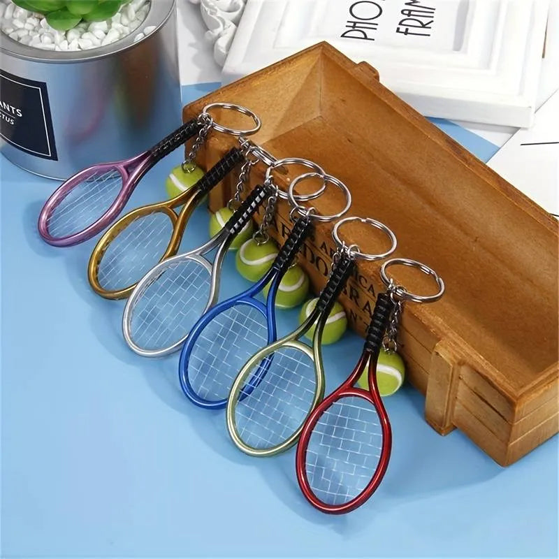 Mini tennisracket sleutelhanger