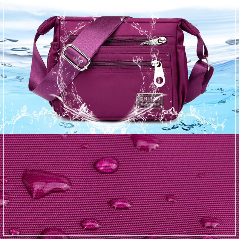 Meerlaagse nylon crossbody tas voor dames