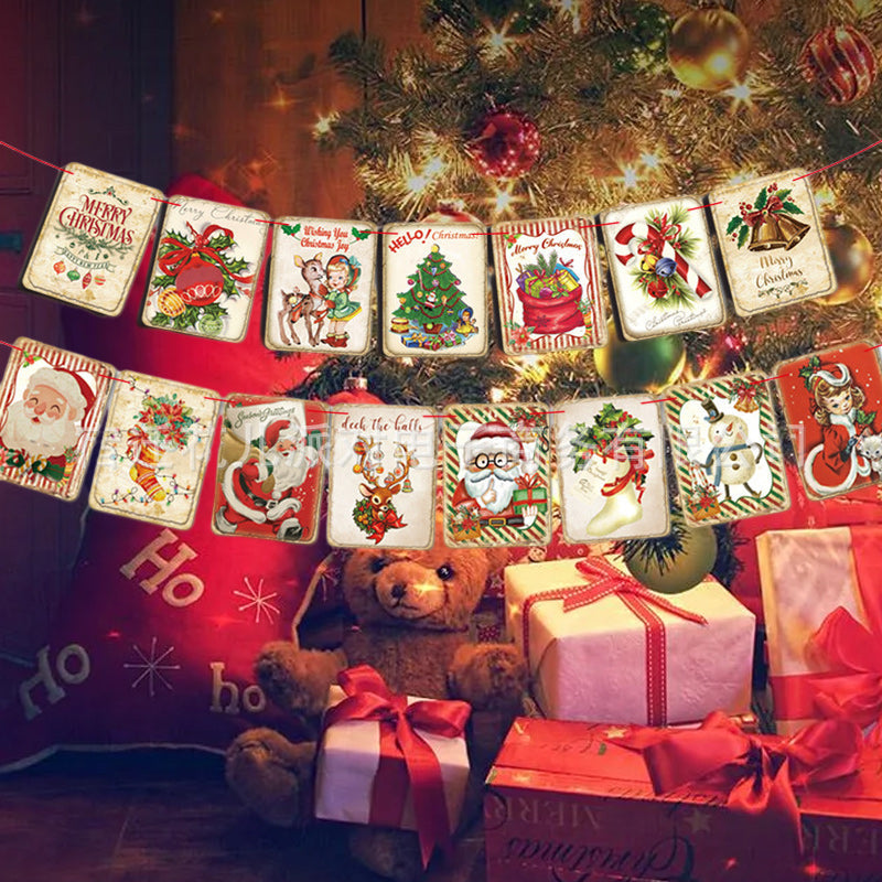 Vrolijke Kerst Open Haard Banner