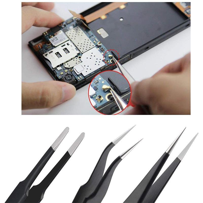 Precisie roestvrijstalen pincet (10 stuks)