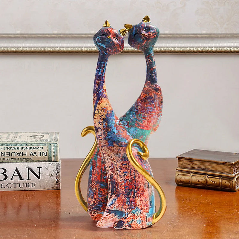 Kat Lover Standbeeld Ornament Artistiek Creatief Cadeau