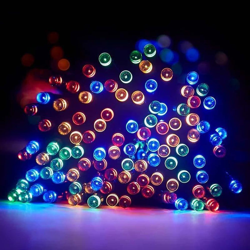 Op zonne-energie werkende led-slingers