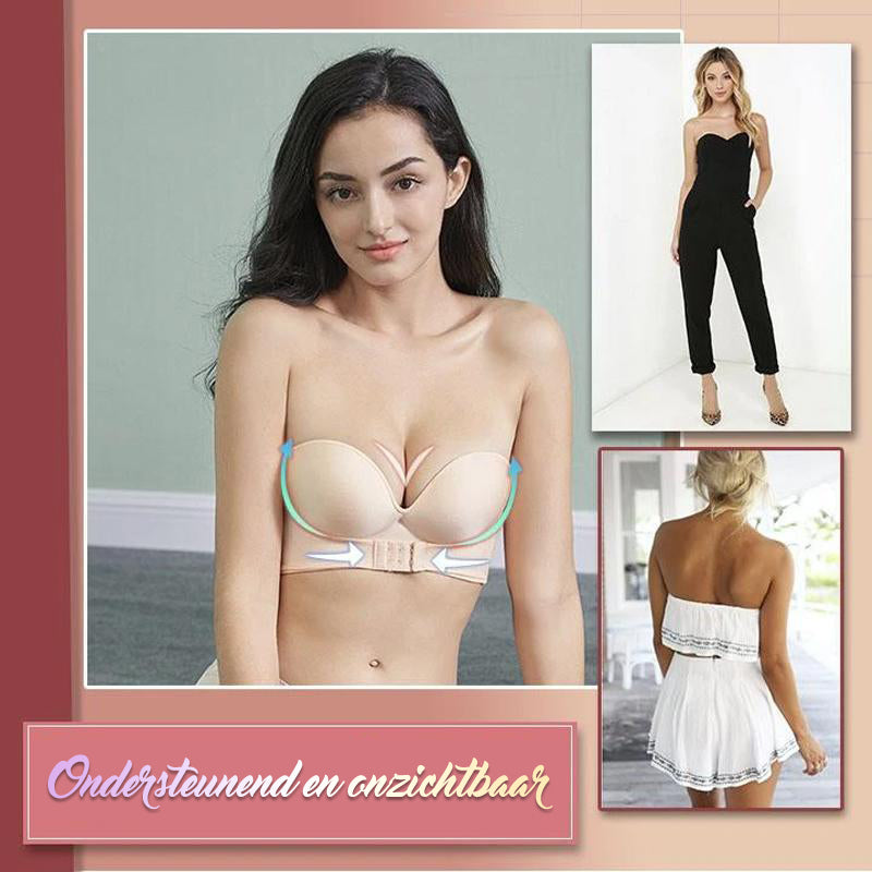 Strapless bh met gesp aan de voorkant