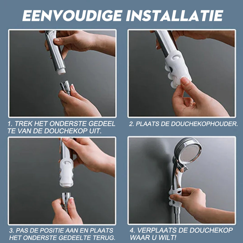 Handsfree douchekophouder