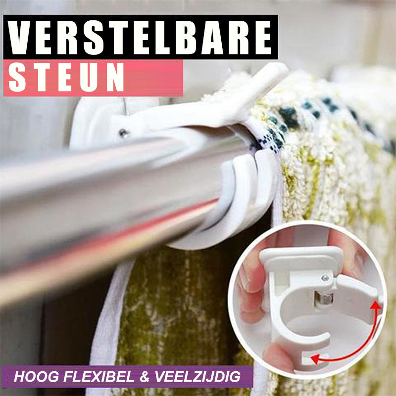 Nagelvrije verstelbare staafbeugelhouders (2 stuks)