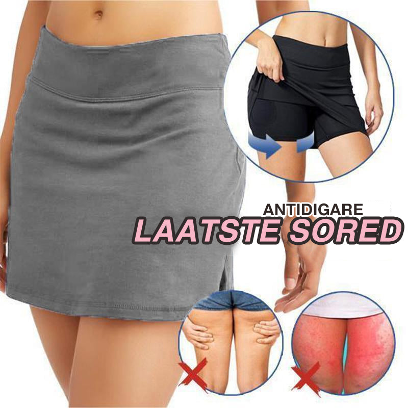 A-lijn korte rok met hoge taille