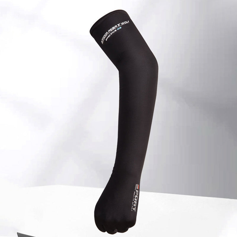 Non-slip blootgestelde twee-vinger zonnebrand crème mouw handschoenen