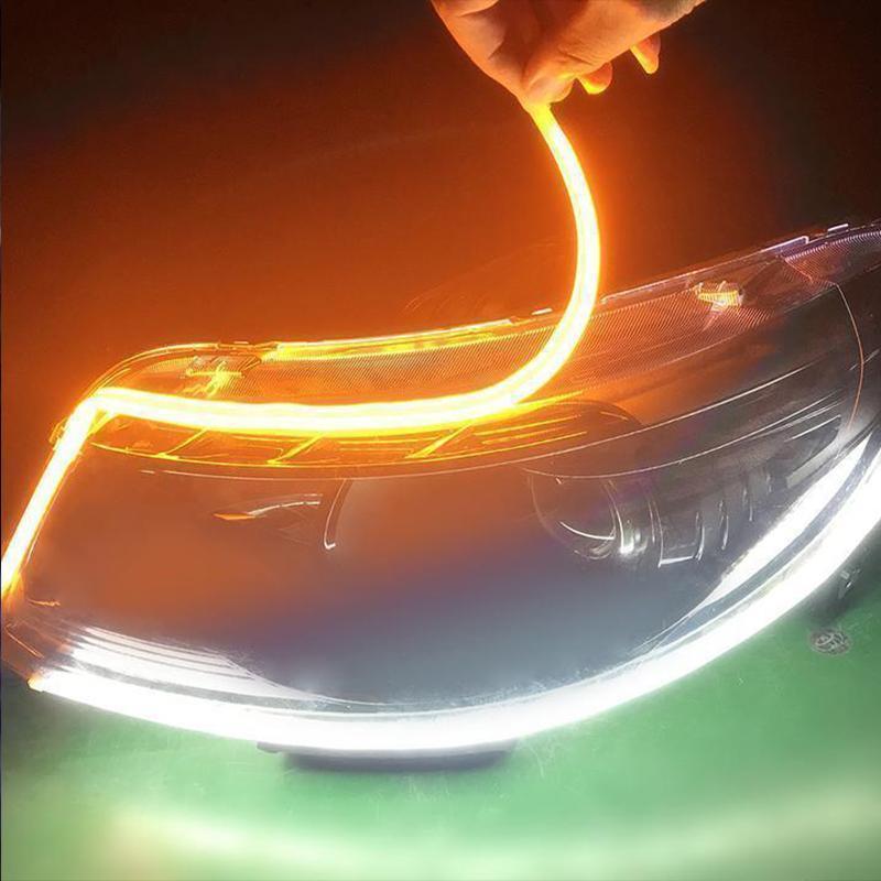 Flexibele DRL LED-nacht- en dagrijlichtstrip (geen demontage nodig)