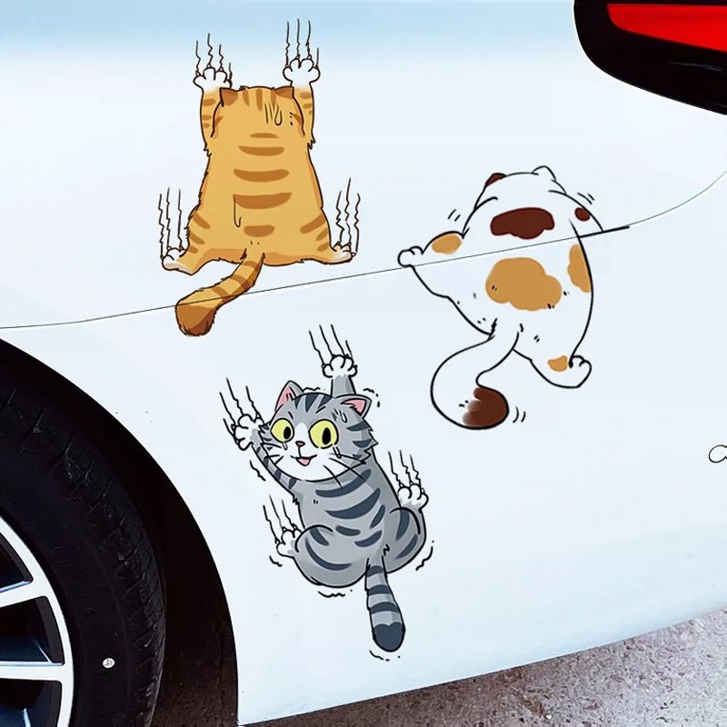 Leuke Kat Cartoon Auto Stickers