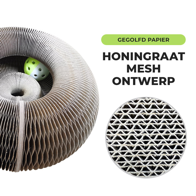 Krabplank voor katten met magische accordeon