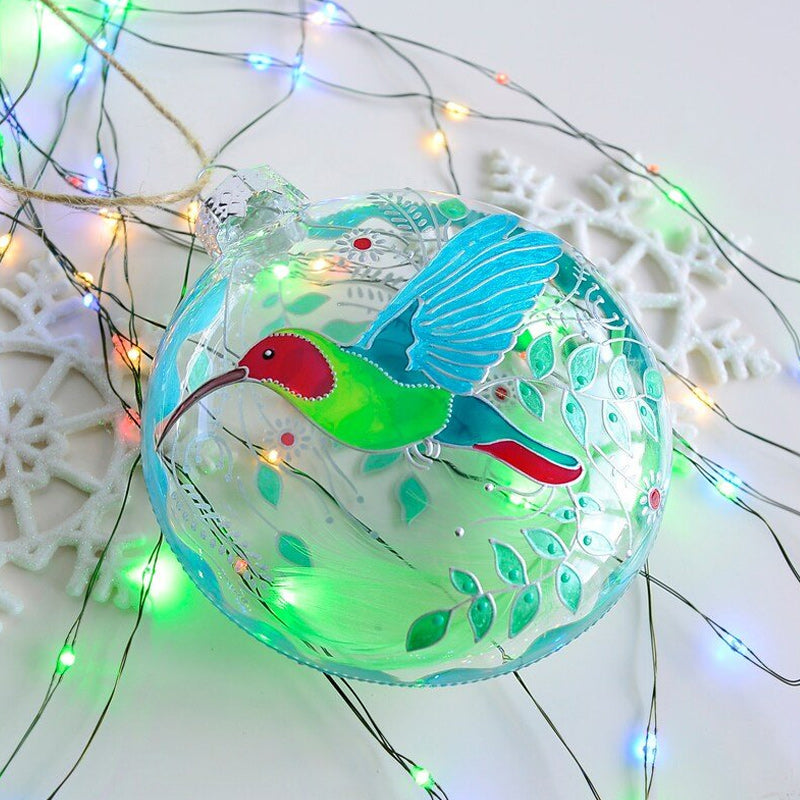 Vogel kerstboom platte ornamenten