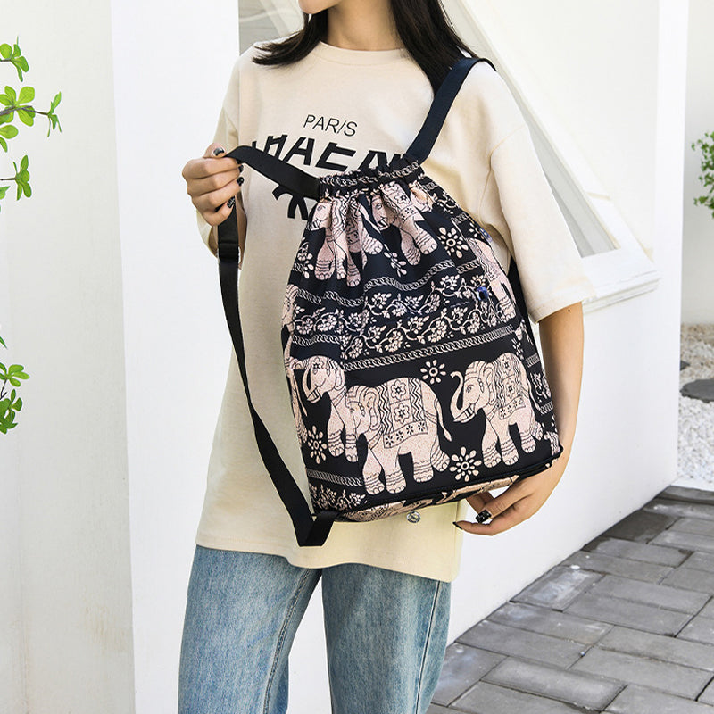 Opvouwbare sportrugzak met grote capaciteit en trekkoord