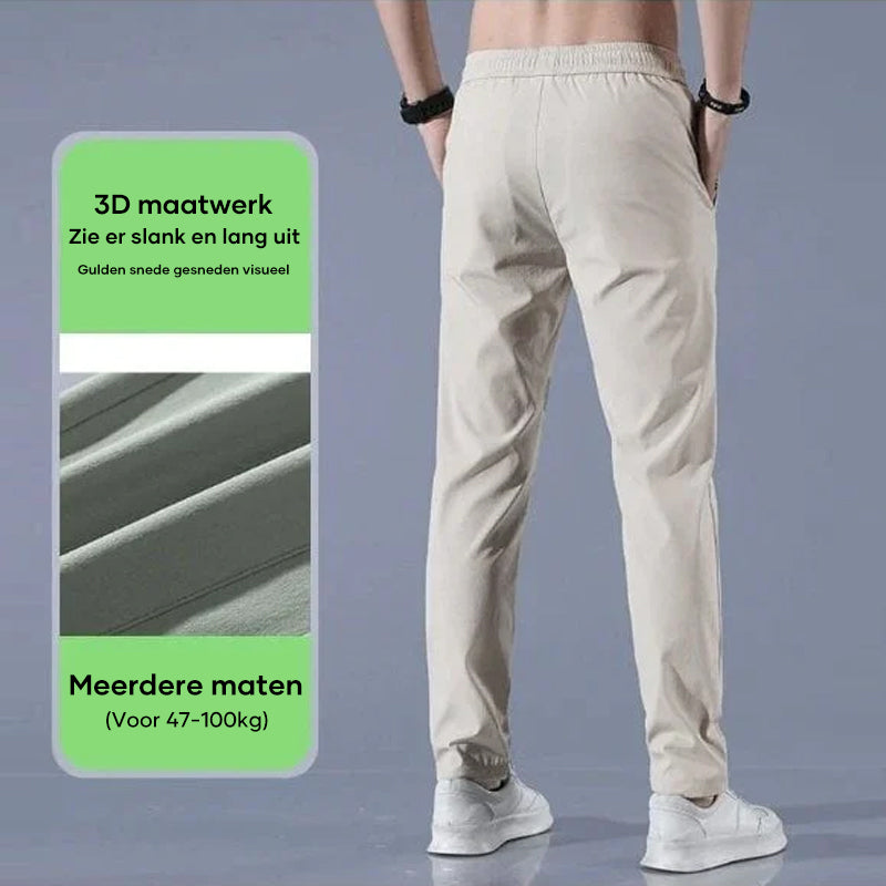 Vrijetijdsbroek van ijszijde voor heren