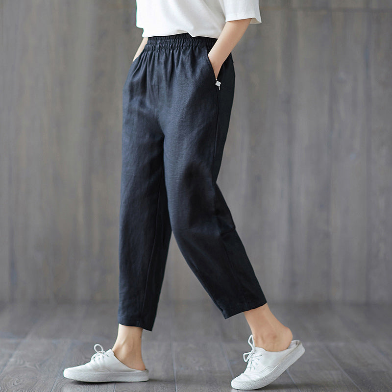 harem cropped casual broek
