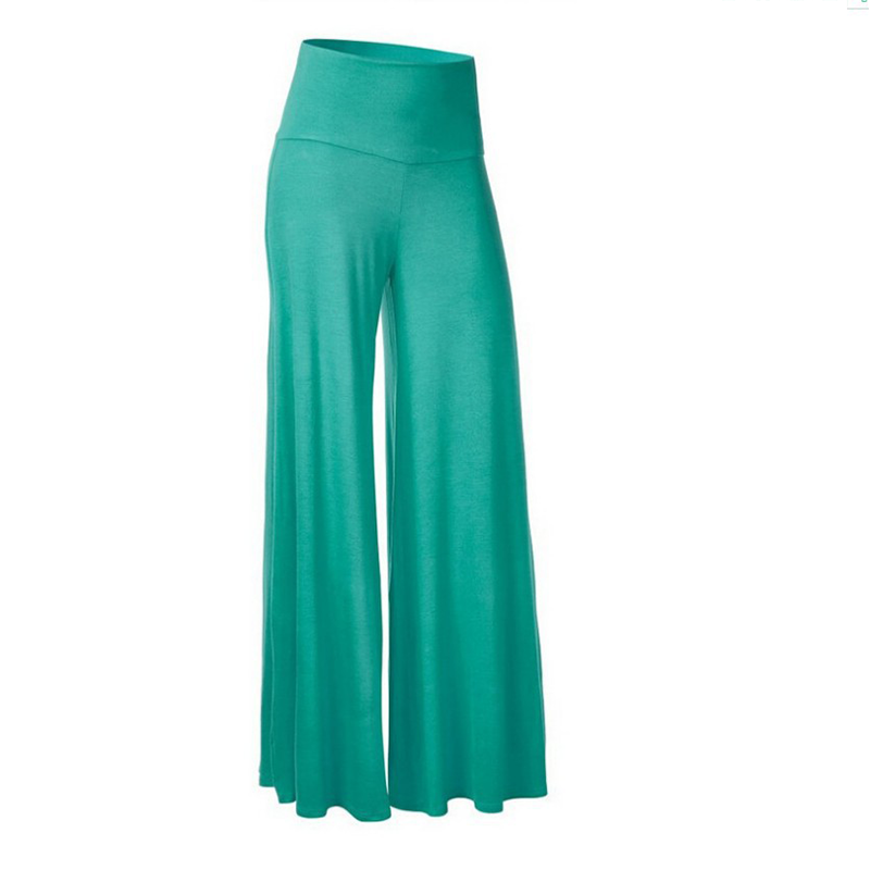 Casual gedrapeerde broek met hoge taille en wijde pijpen
