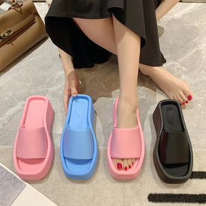 Luxe sandalen met vierkante neus