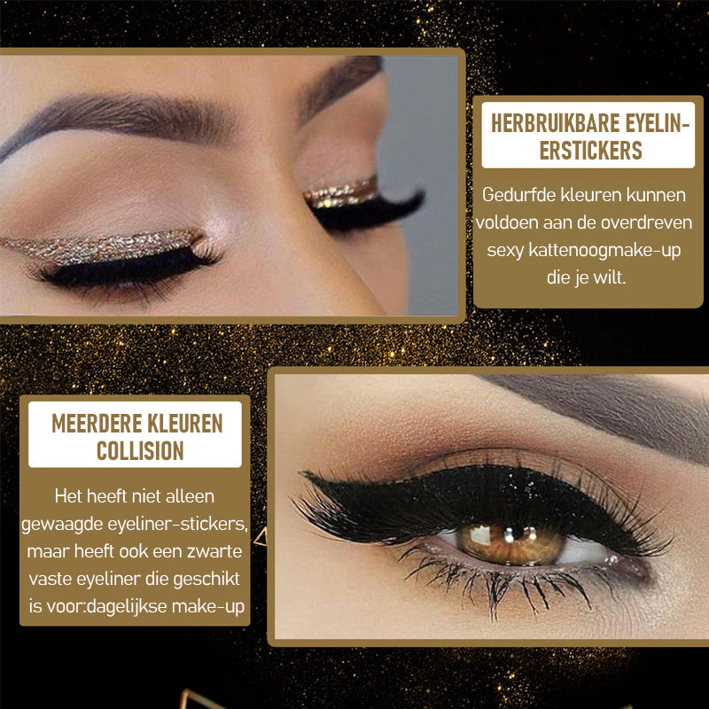 Waterdichte en herbruikbare eyeliner en wimpersticker