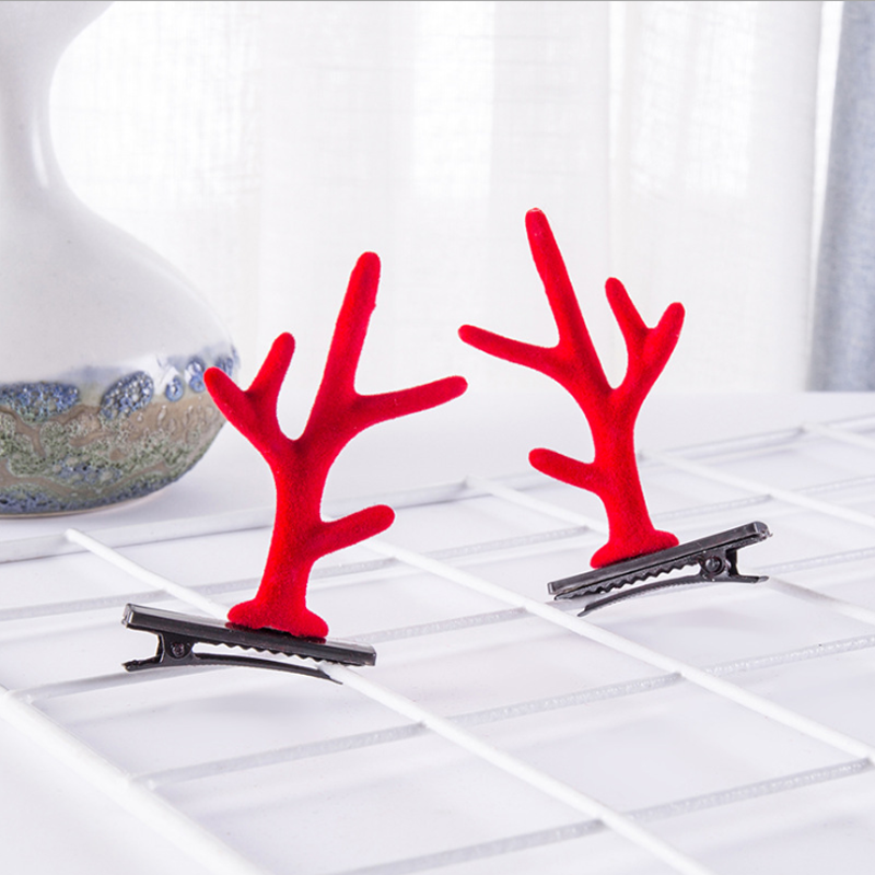 Kerstmis Nieuw gewei pluche haarspelden