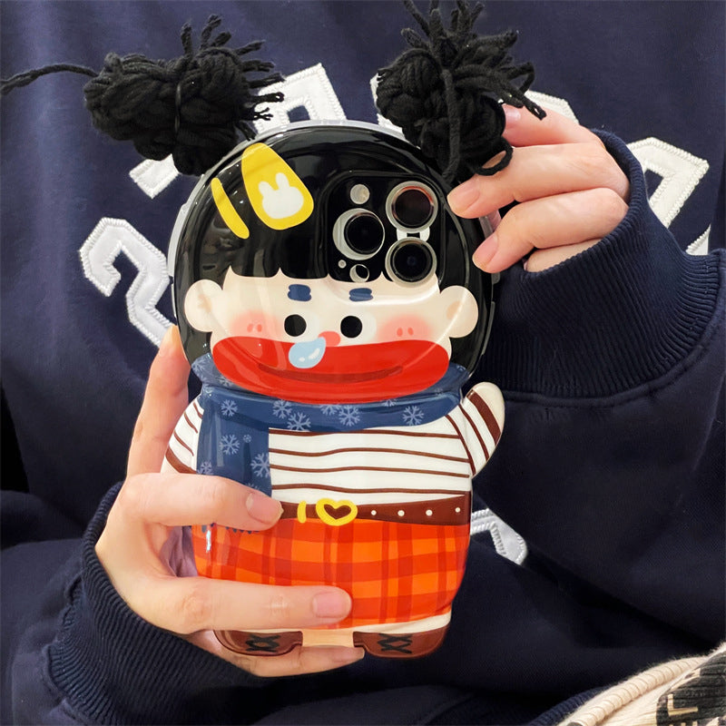 Grappige vlecht badpak telefoonhoesje