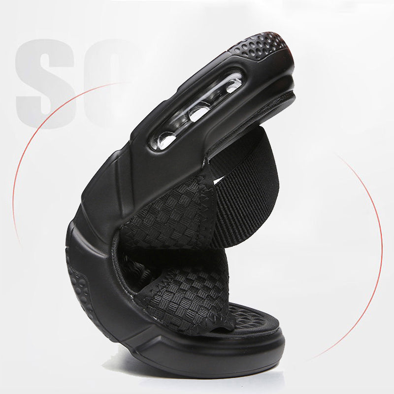 Luchtgeveerde, ademende strandsandalen