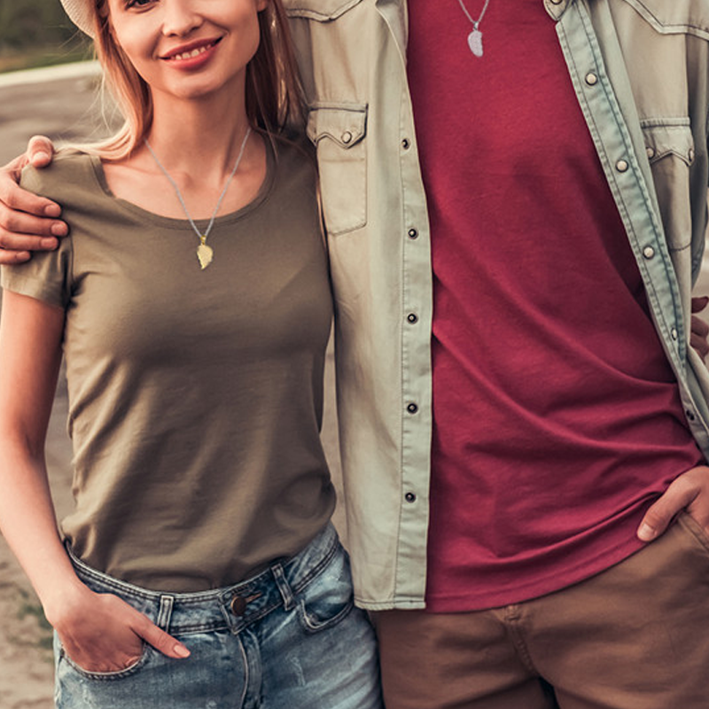 Side by Side Bijpassende Ketting met Magneet