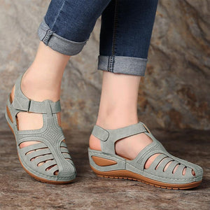 Zomersandalen met ronde neus voor dames