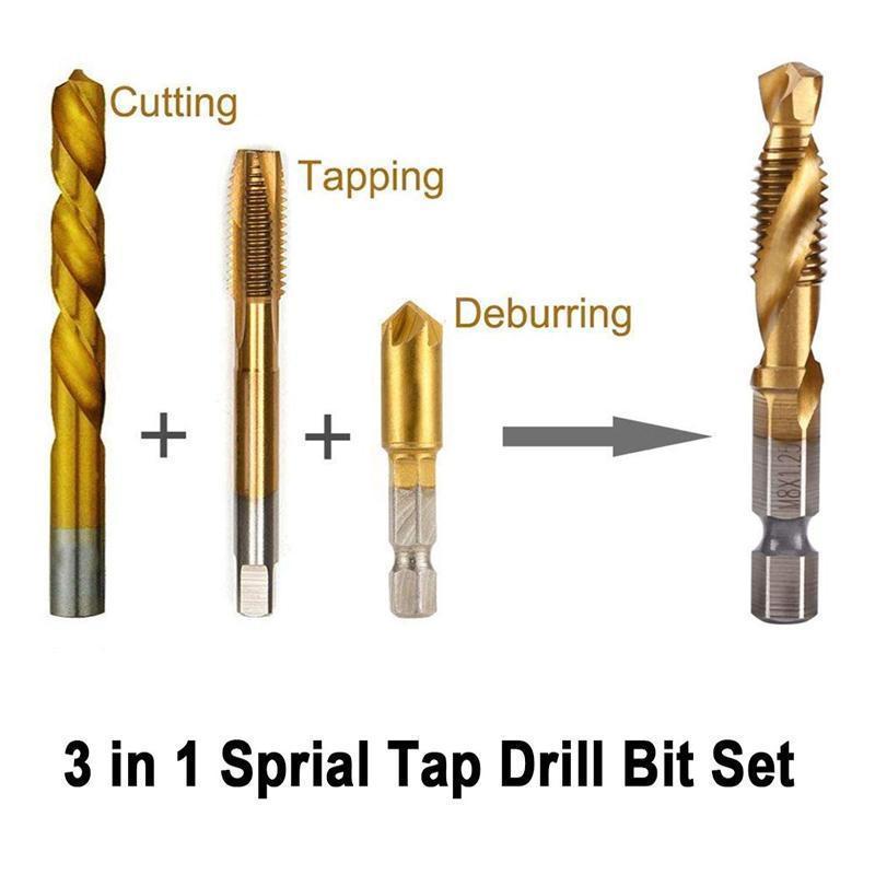 6 DELIGE METRISCHE DRAAD KRAAN BOOR BITS SET