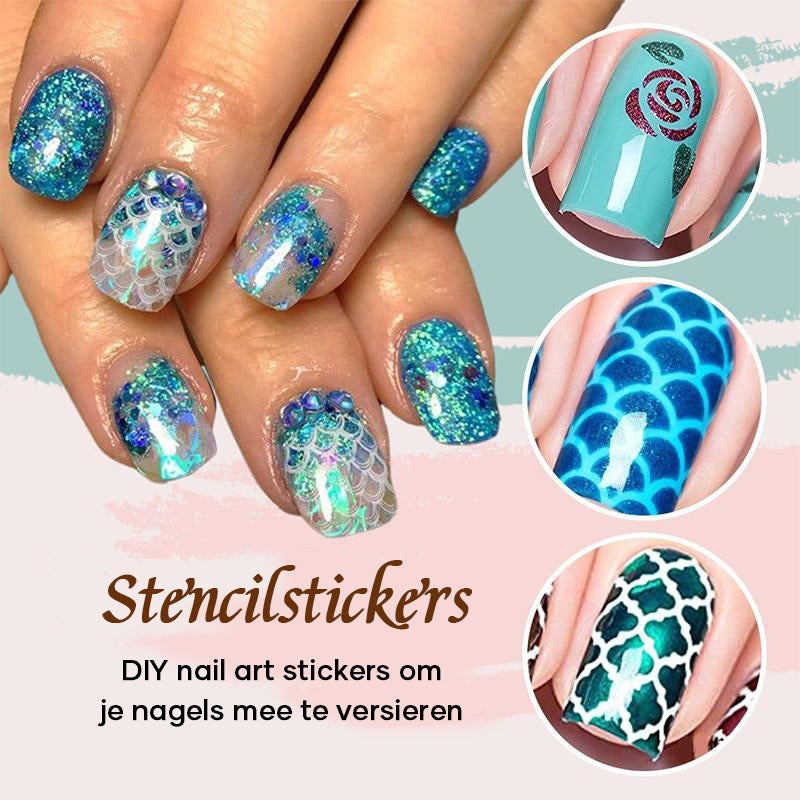 Art stencil sticker voor nagels (24 stks/set) [144 stickers]