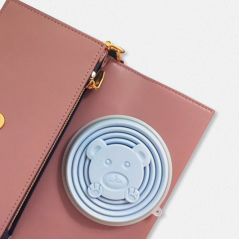 Draagbare siliconen beker voor op reis