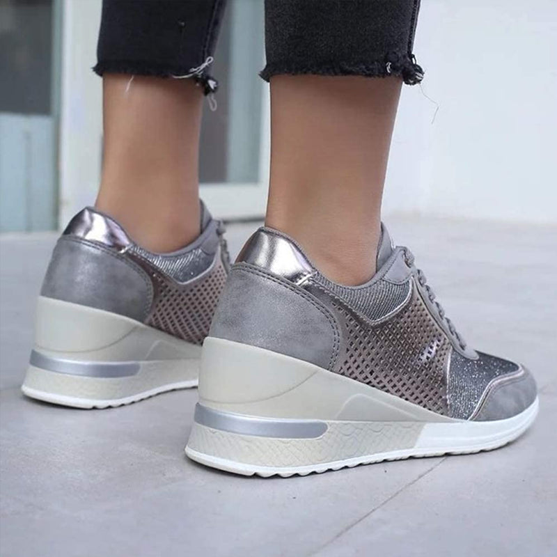 Wedge-sneakers met hoge hak voor dames