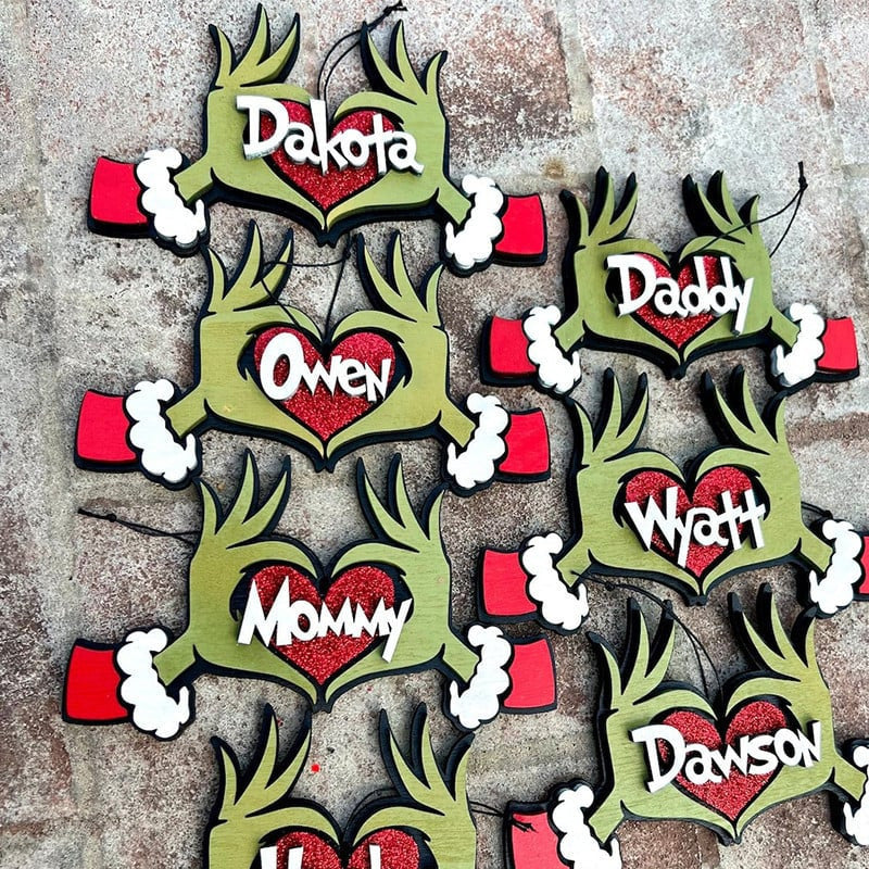 Gepersonaliseerde Grinchmas ornament, kerstversieringen