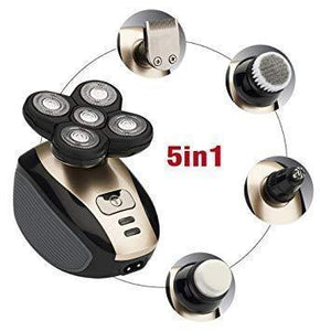 5 in 1 4D roterend scheerapparaat voor heren, oplaadbaar