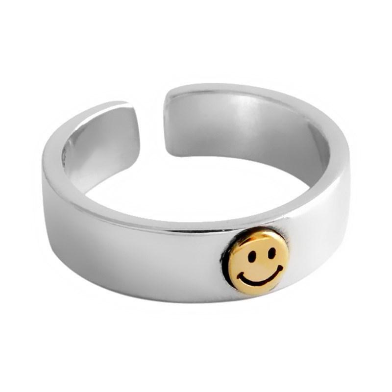 Glimlachend gezicht open ring