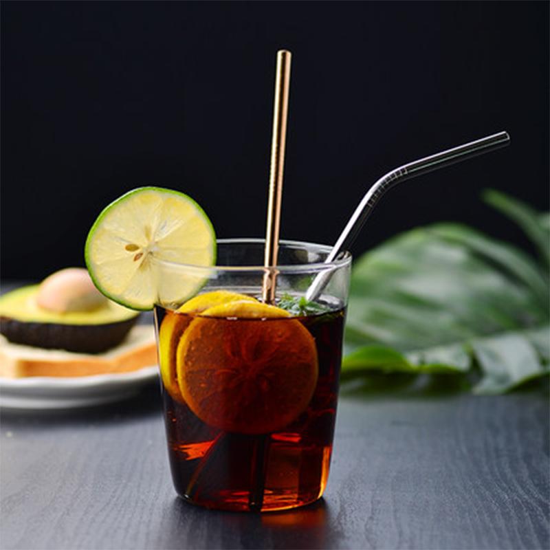 Veelkleurige herbruikbare roestvrijstalen rietjes