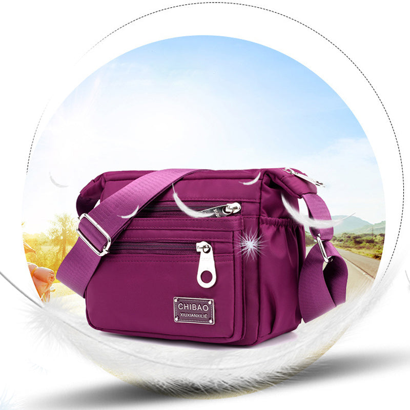 Meerlaagse nylon crossbody tas voor dames