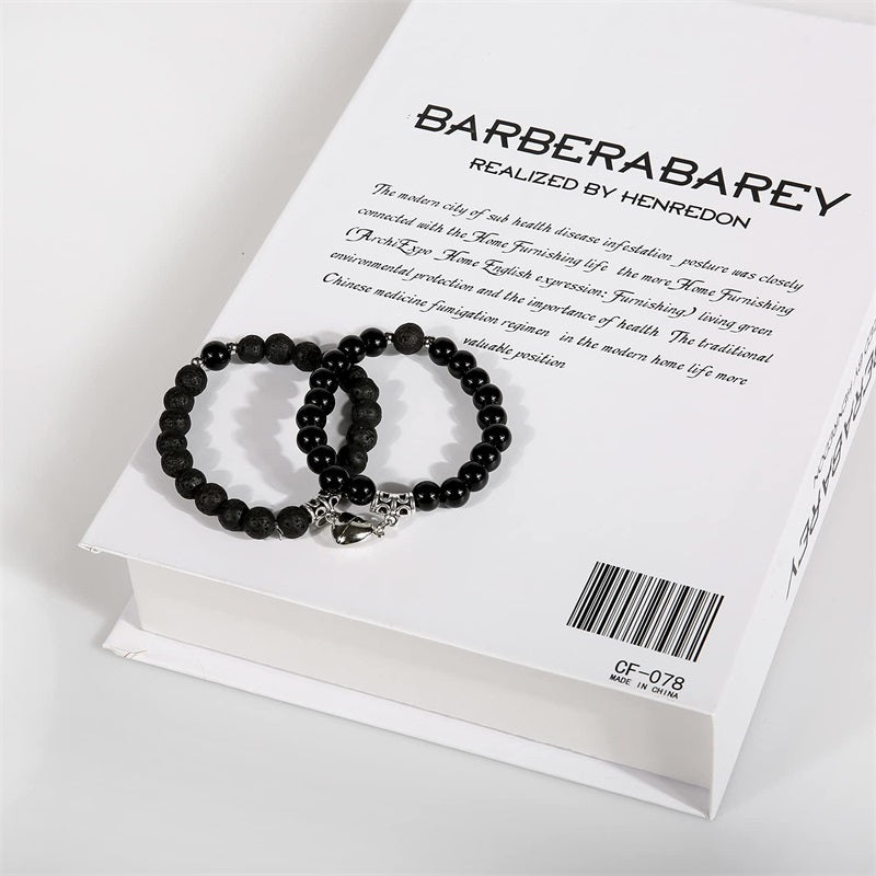 Kralenarmbanden met magnetische hartvorm