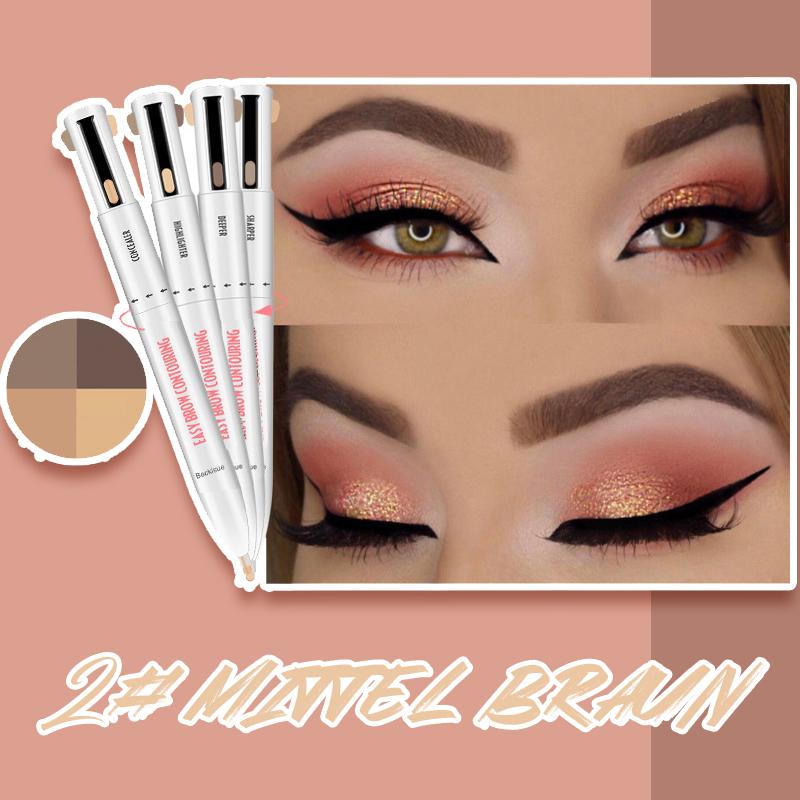 4-in-1 wenkbrauwcontour- en markeerstift