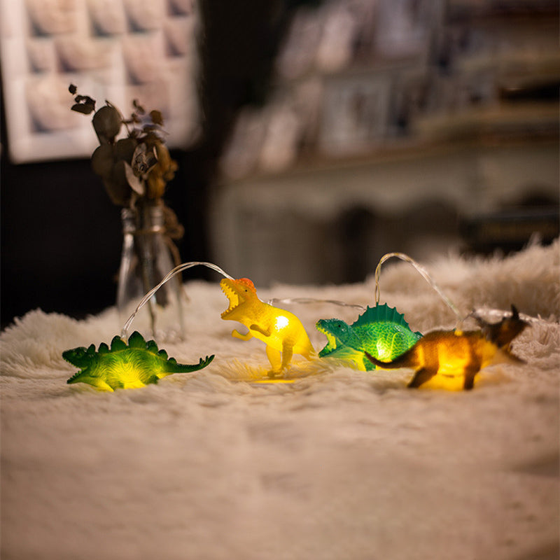 LED Emaille Dinosaurus Kinderkamer Decoratieve Lichtsnaar