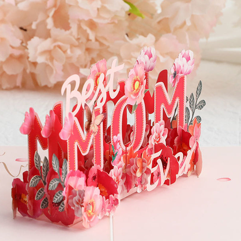 Moederdag 3D wenskaart