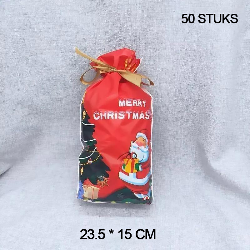 Kerstcadeautassen met trekkoord