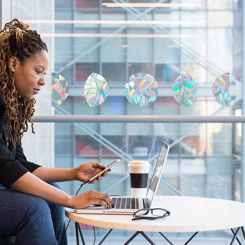 Kleurrijke glasstickers