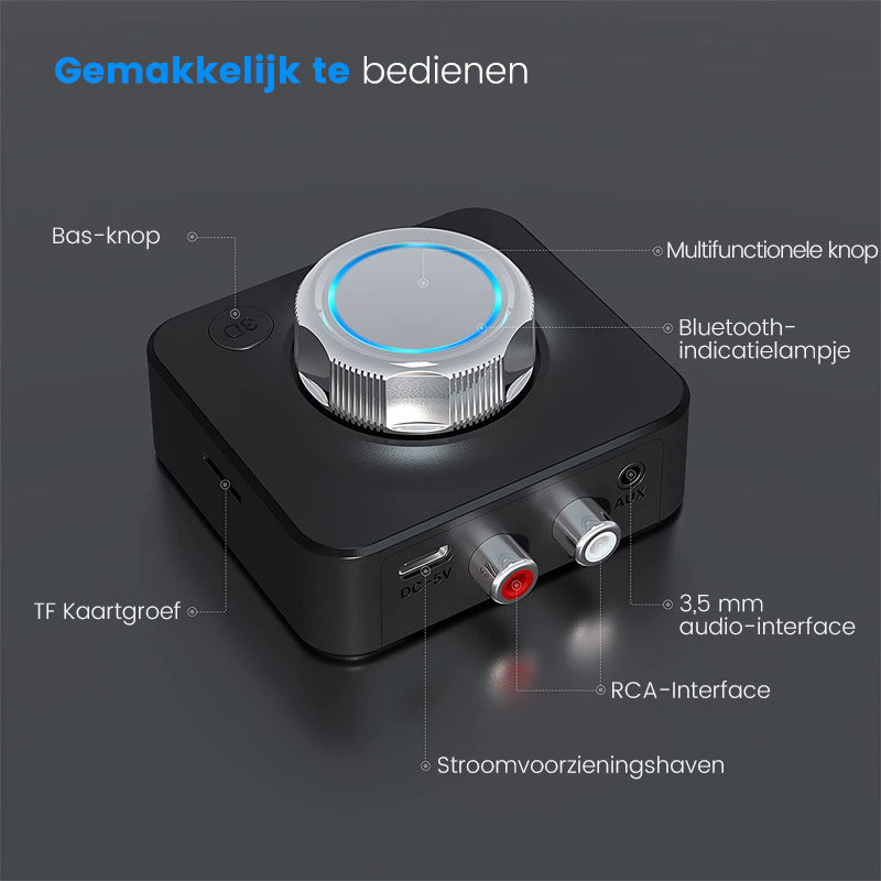 Bluetooth 5.0 Audio RCA-ontvanger