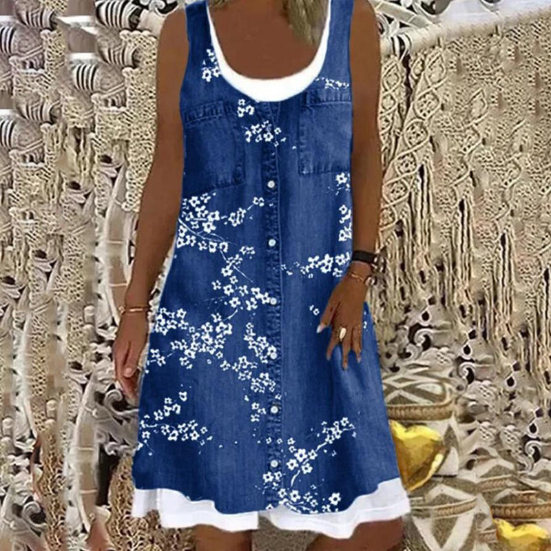 Casual tanktop-jurk met ronde hals