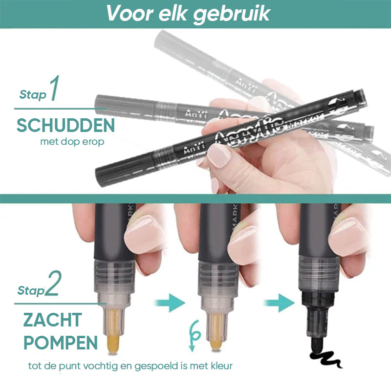 Acryl Markers DIY Borstels