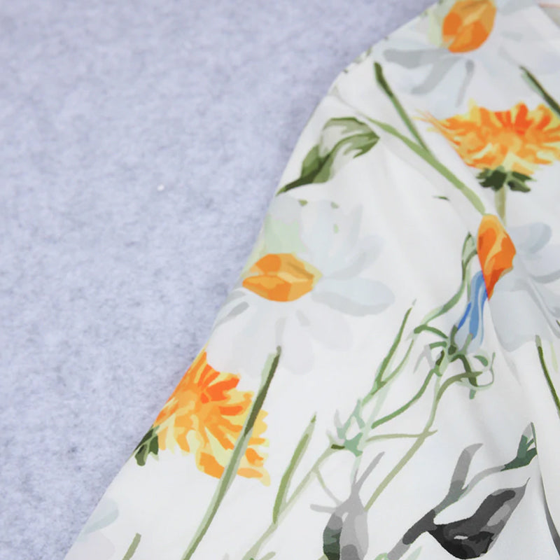 Voorverkoop>Casual jurk met ronde hals en print