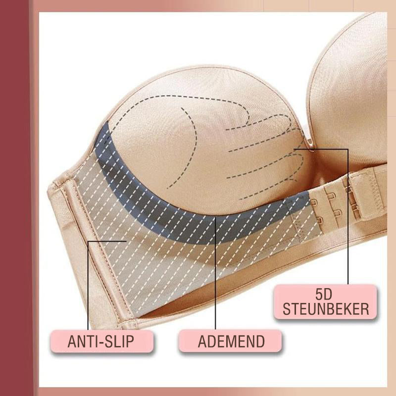 Strapless bh met gesp aan de voorkant