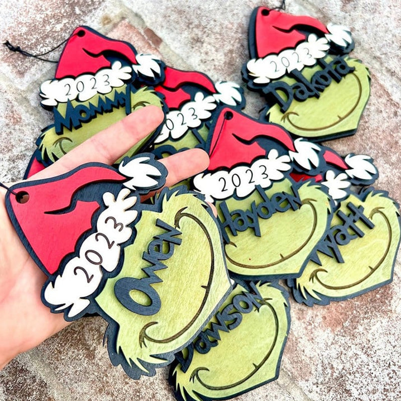Gepersonaliseerde Grinchmas ornament, kerstversieringen