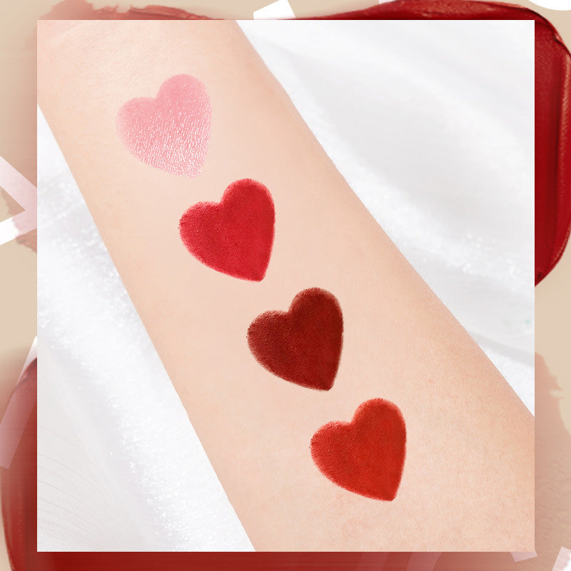 Fluwelen matte lippenstiftset met glamourketting zakje