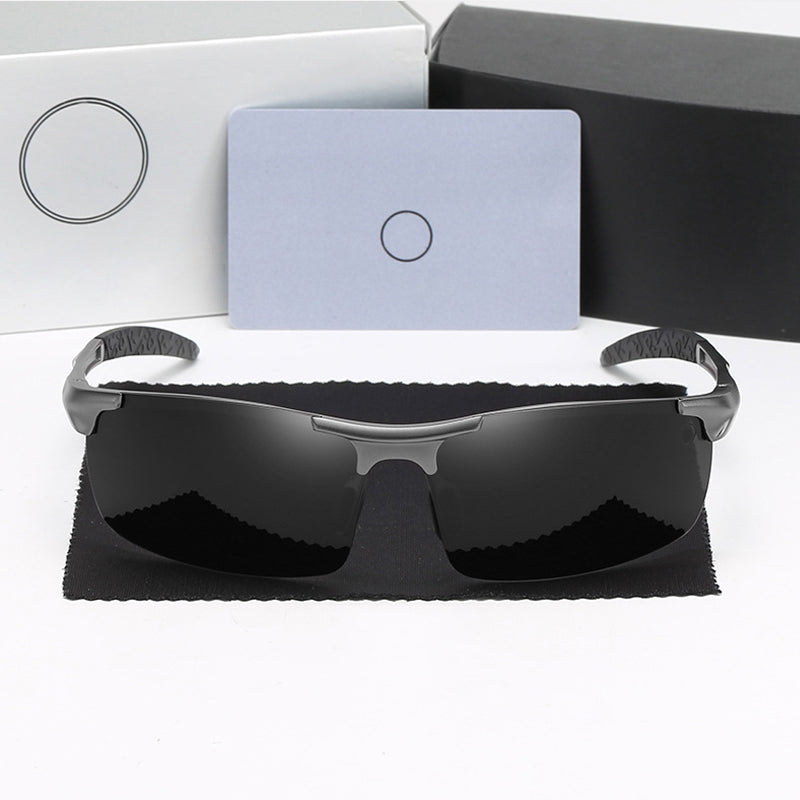 Meekleurende zonnebril voor heren met antireflectie gepolariseerde lens